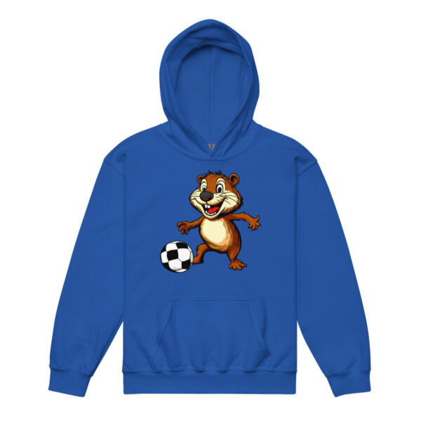 Biber Fussball Kinder Kapuzenpulli Royal