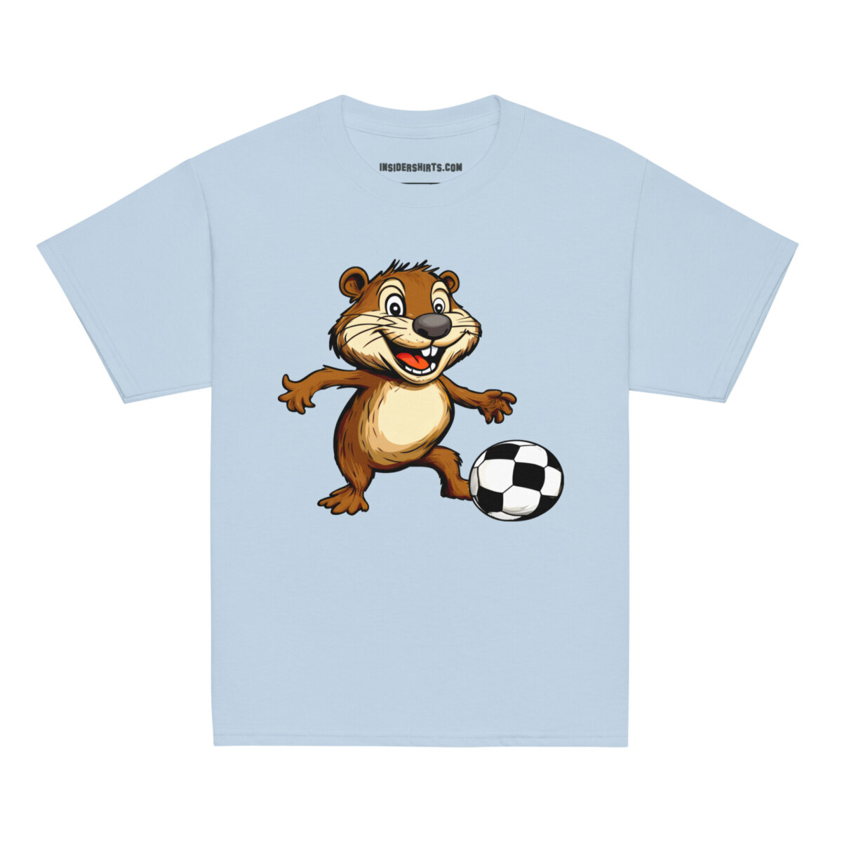 Biber Fussball Kinder T Shirt Hellblau