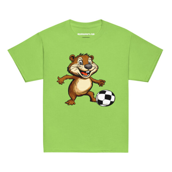 Biber Fussball Kinder T Shirt Limette