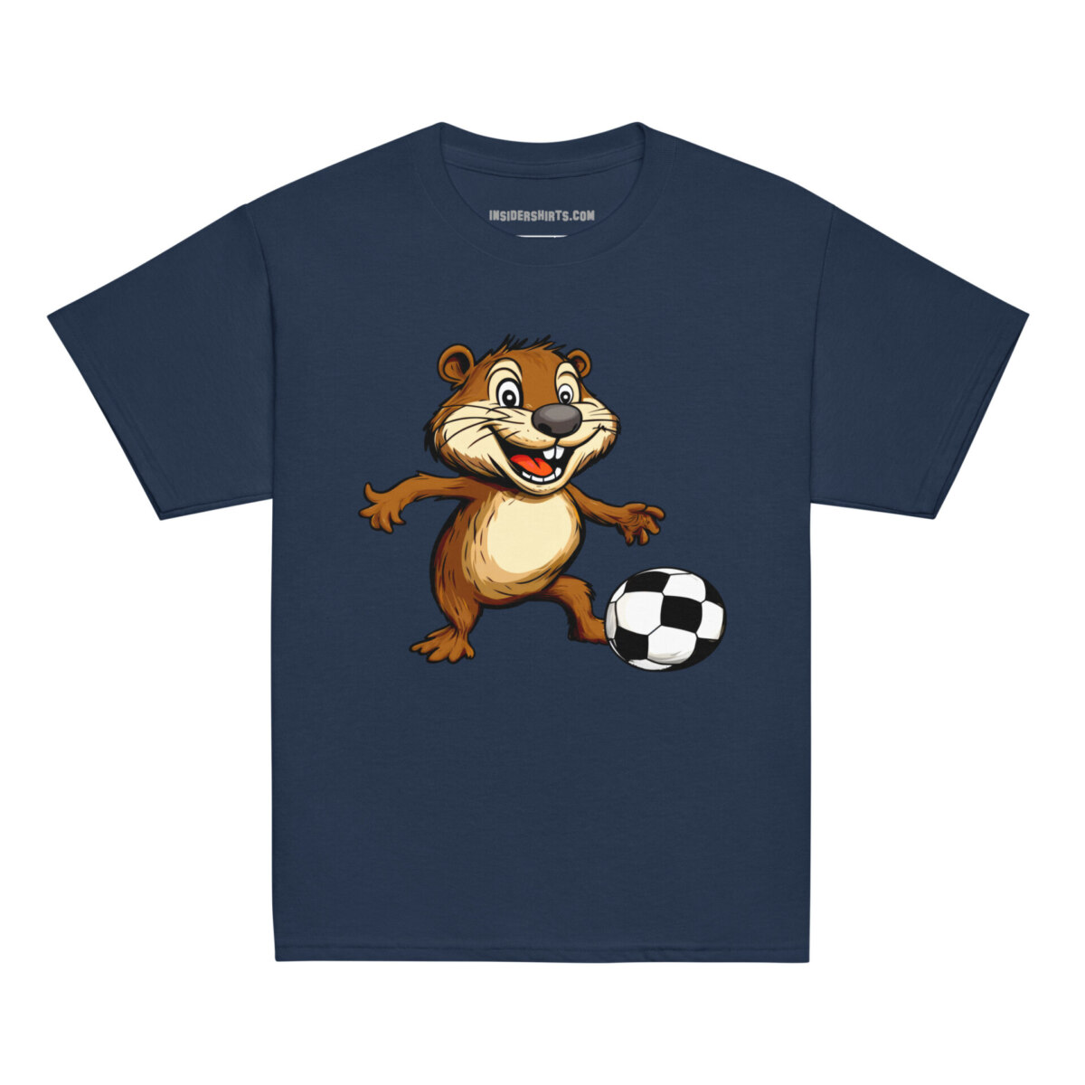 Biber Fussball Kinder T Shirt Navy