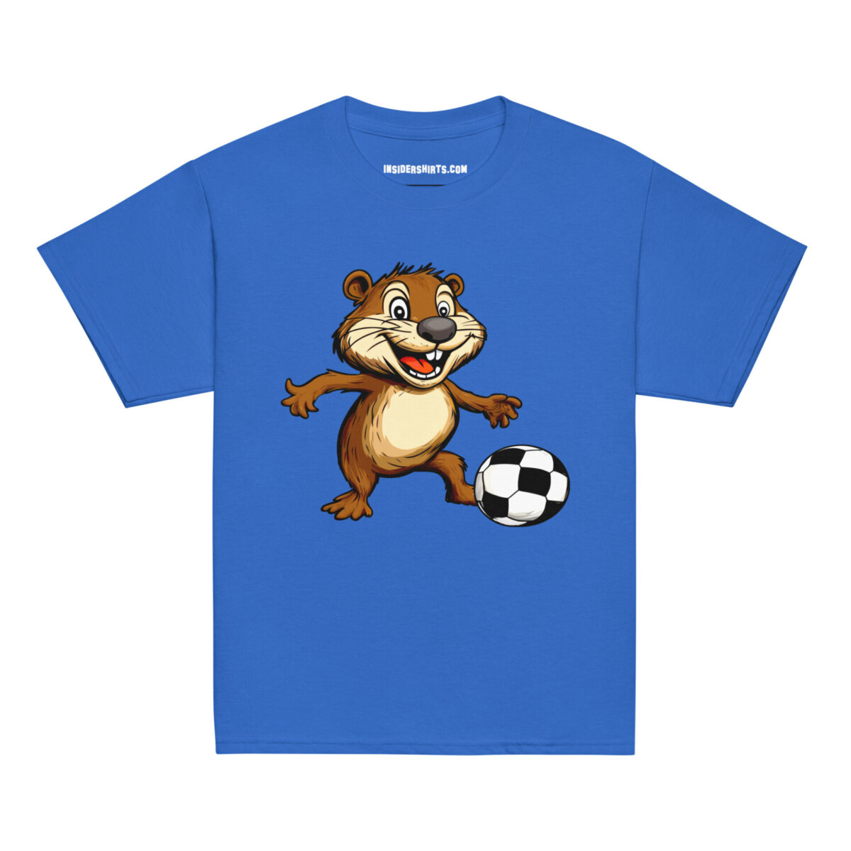 Biber Fussball Kinder T Shirt Royal