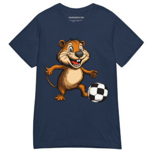 Fussball Biber Frauen T Shirt Navy