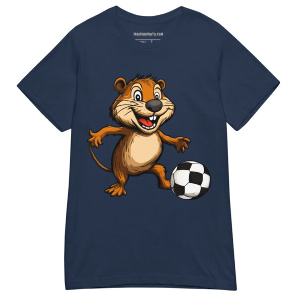 Fussball Biber Frauen T Shirt Navy