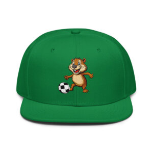 Fussball Biber Snapback Cap Kelly Gruen