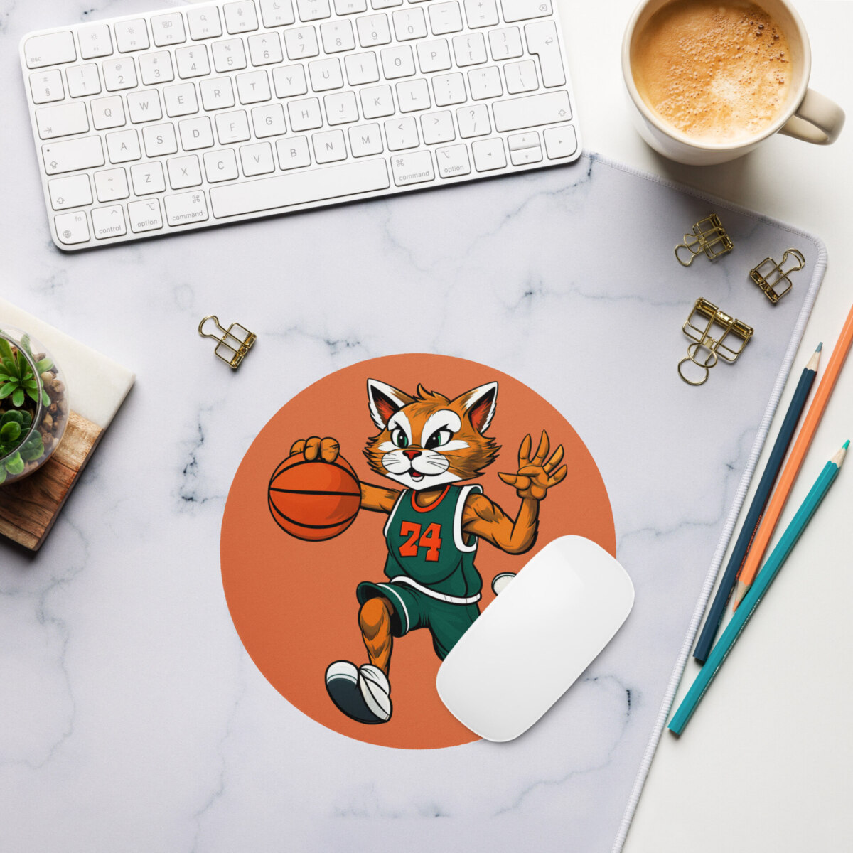Katzen Basketball Mausmatte