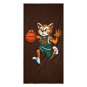 Katzen Basketballer Badetuch