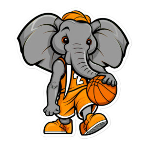 Basketball Elefant Aufkleber