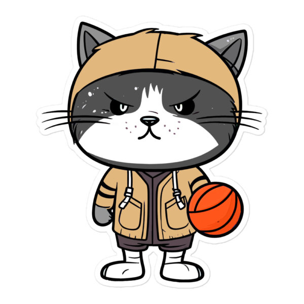 Basketball Katzen Aufkleber