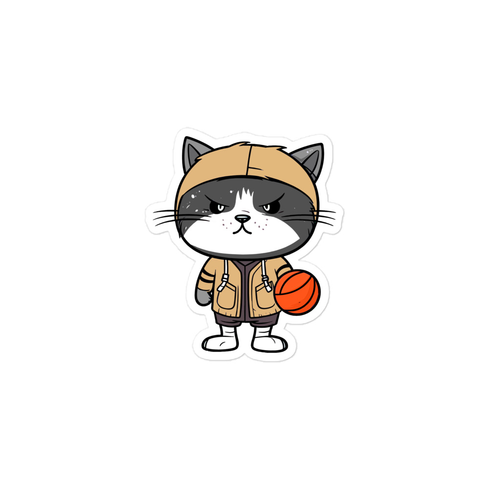Basketball Katzen Aufkleber