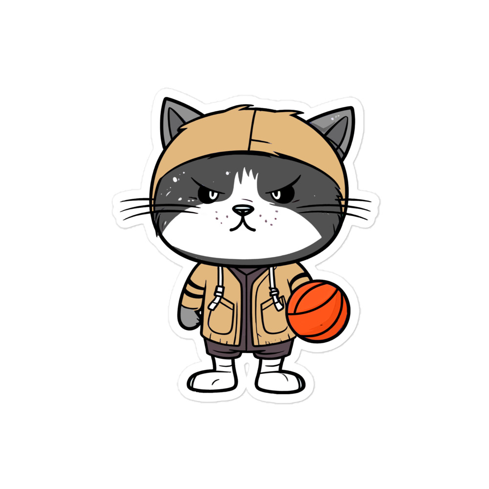 Basketball Katzen Aufkleber