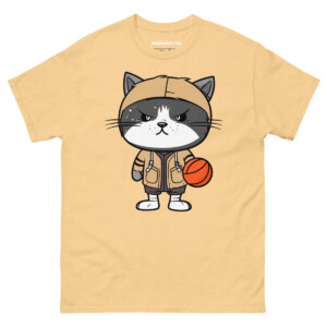 Basketball Katzen Maenner T Shirt Yellow Haze