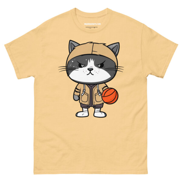 Basketball Katzen Maenner T Shirt Yellow Haze