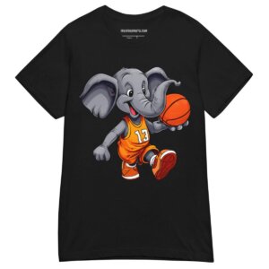 Basketballer Elefant Frauen T Shirt Schwarz