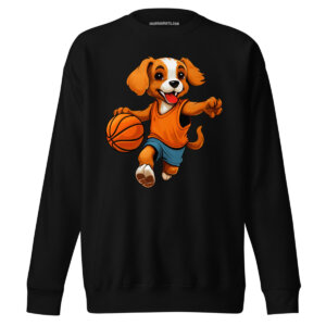 Basketballer Hund Maenner Pullover Schwarz