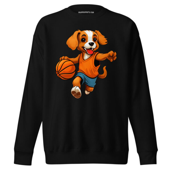Basketballer Hund Maenner Pullover Schwarz
