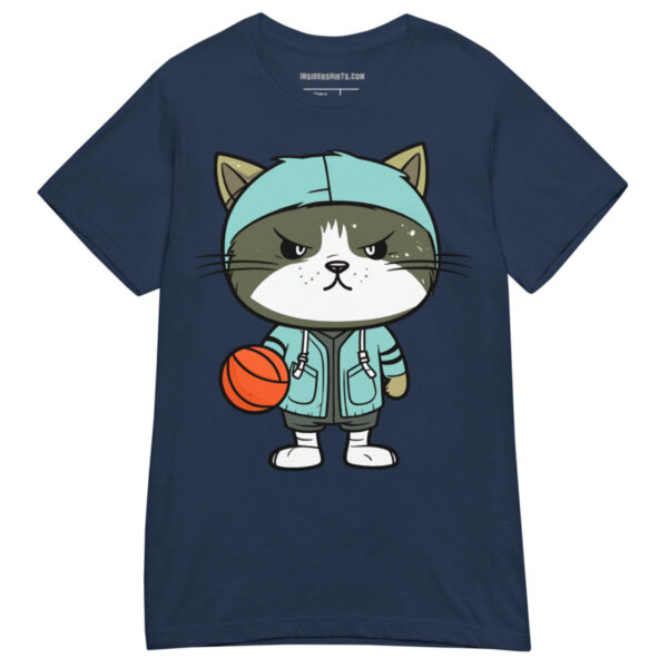 Cat Basketball Frauen T Shirt Navy
