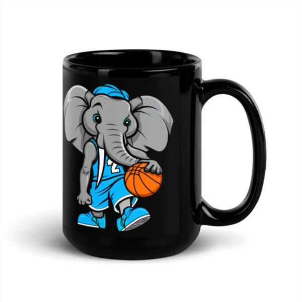 Elefant Basketball Tasse Schwarz