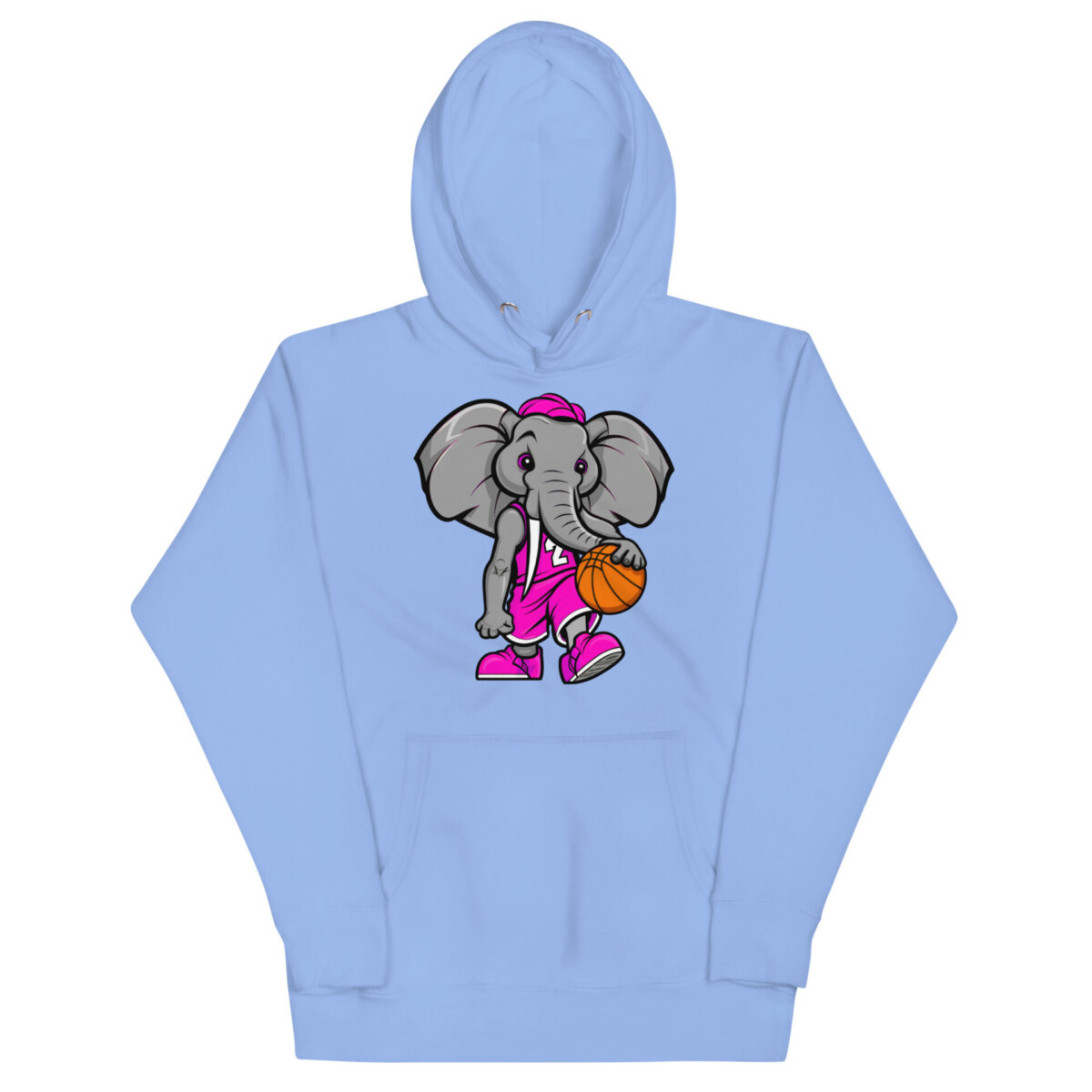 Elefant Basketballer Frauen Kapuzenpulli Carolina Blau