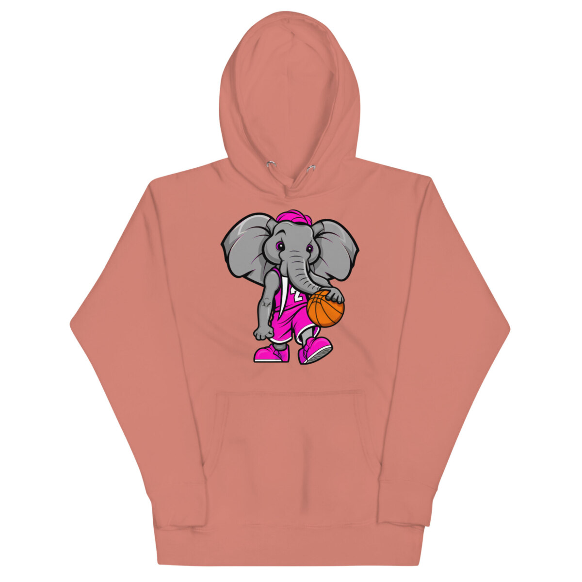 Elefant Basketballer Frauen Kapuzenpulli Dusty Rose