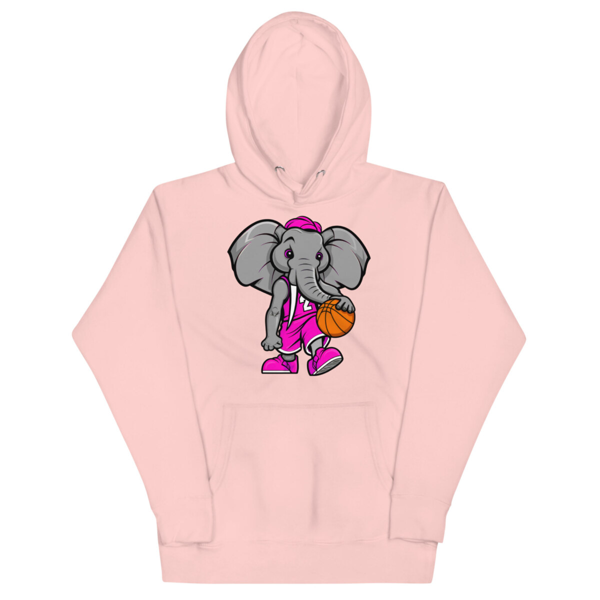 Elefant Basketballer Frauen Kapuzenpulli Hellpink