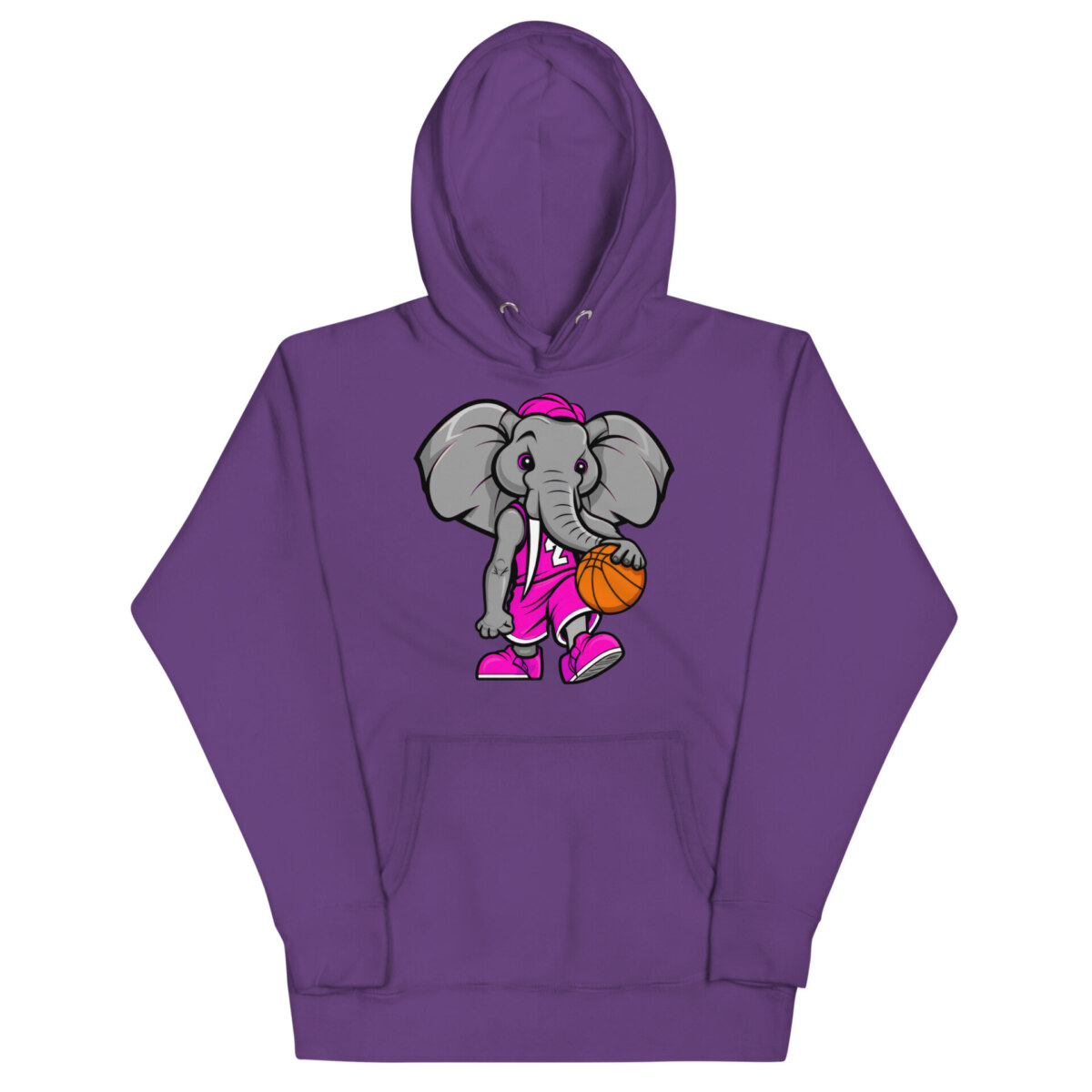 Elefant Basketballer Frauen Kapuzenpulli Lila