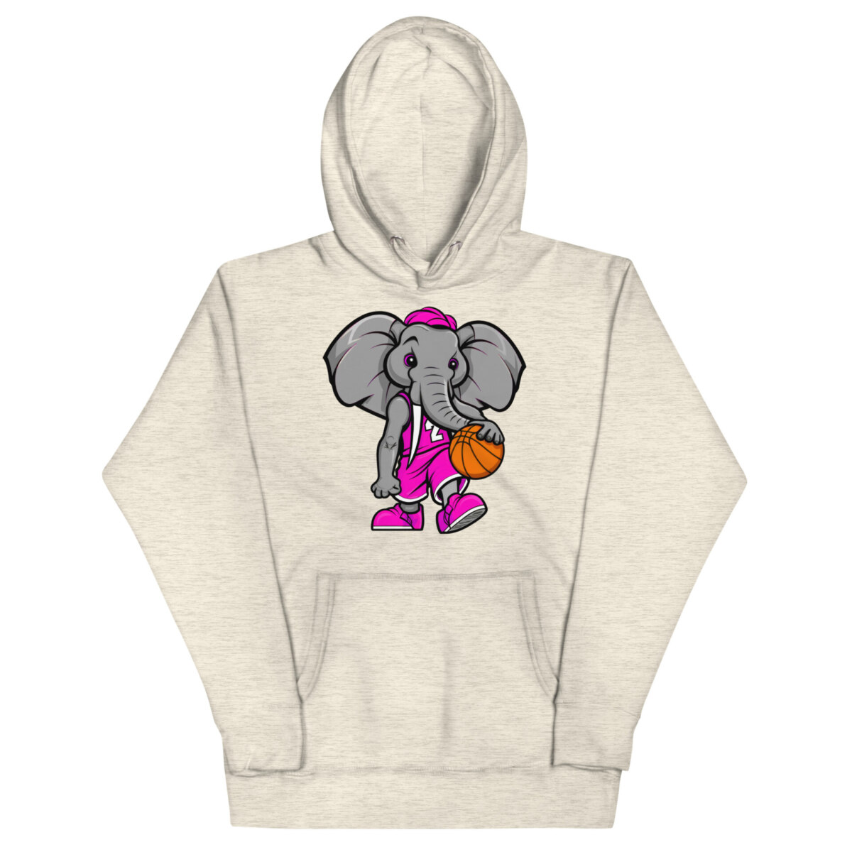 Elefant Basketballer Frauen Kapuzenpulli Oatmeal Heather