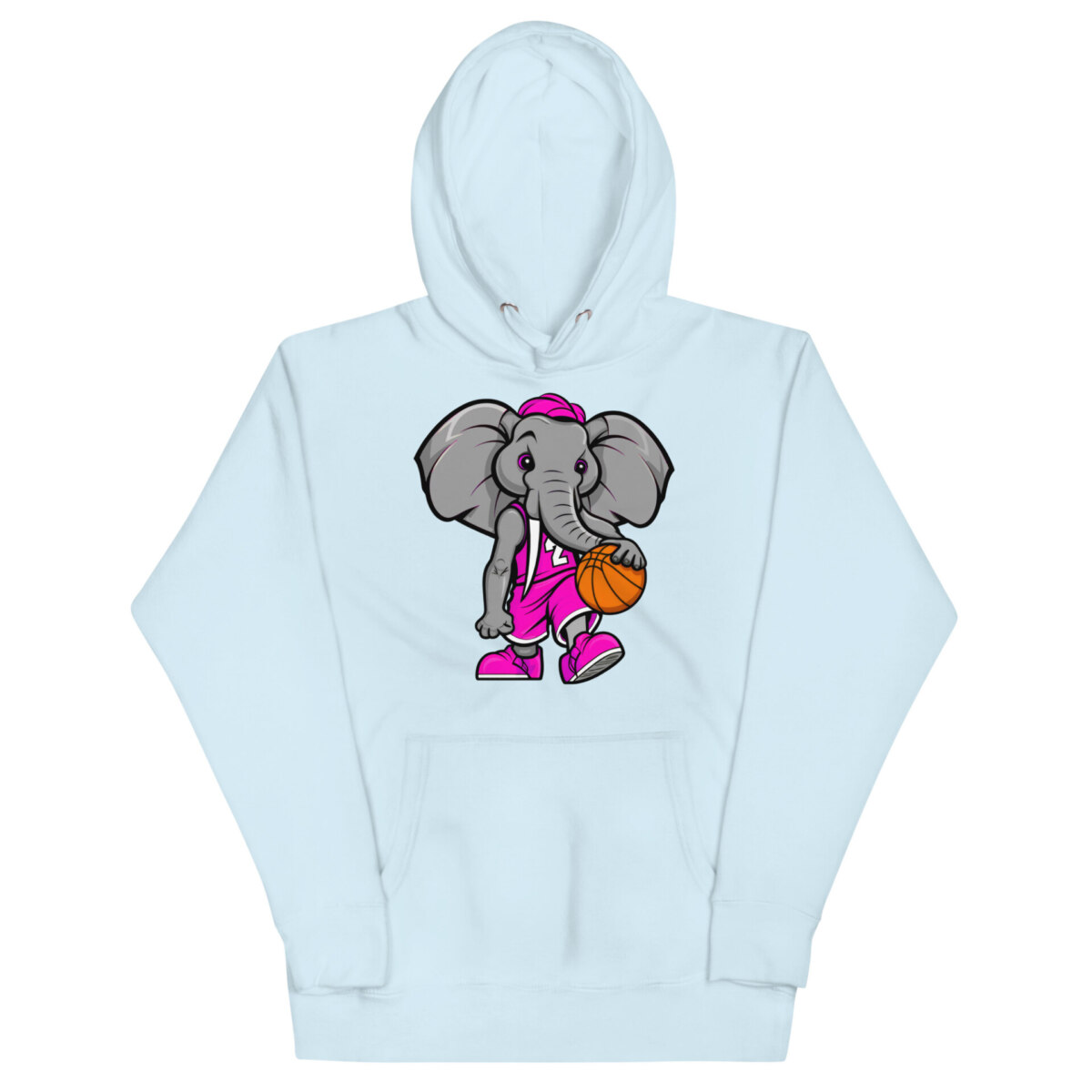 Elefant Basketballer Frauen Kapuzenpulli Sky Blue