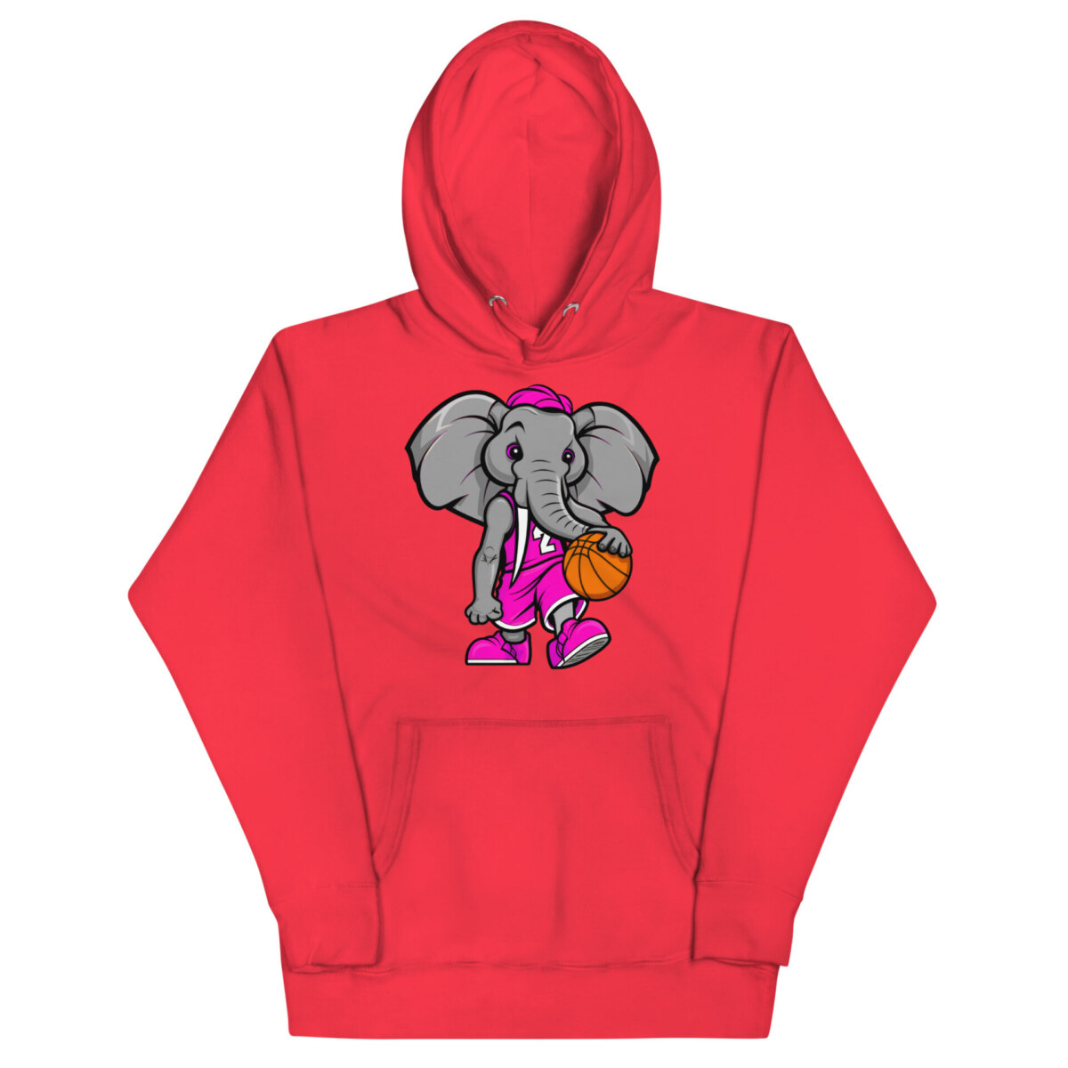 Elefant Basketballer Frauen Kapuzenpulli Team Red