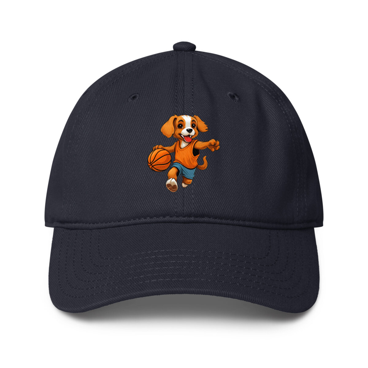 Hund Basketballer Baseball Cap Dunkles Navy