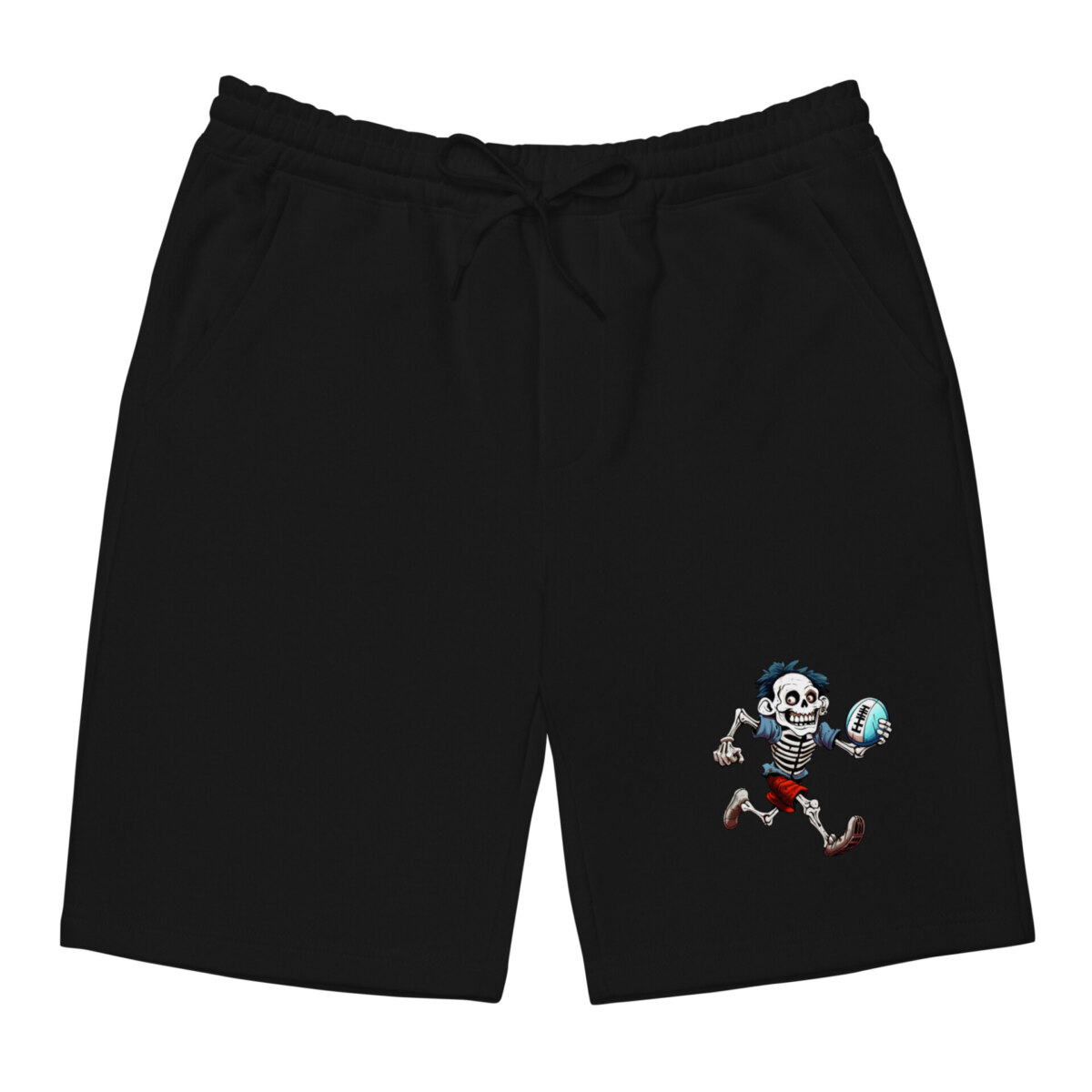 Rugby Skelett Fleece Shorts Schwarz