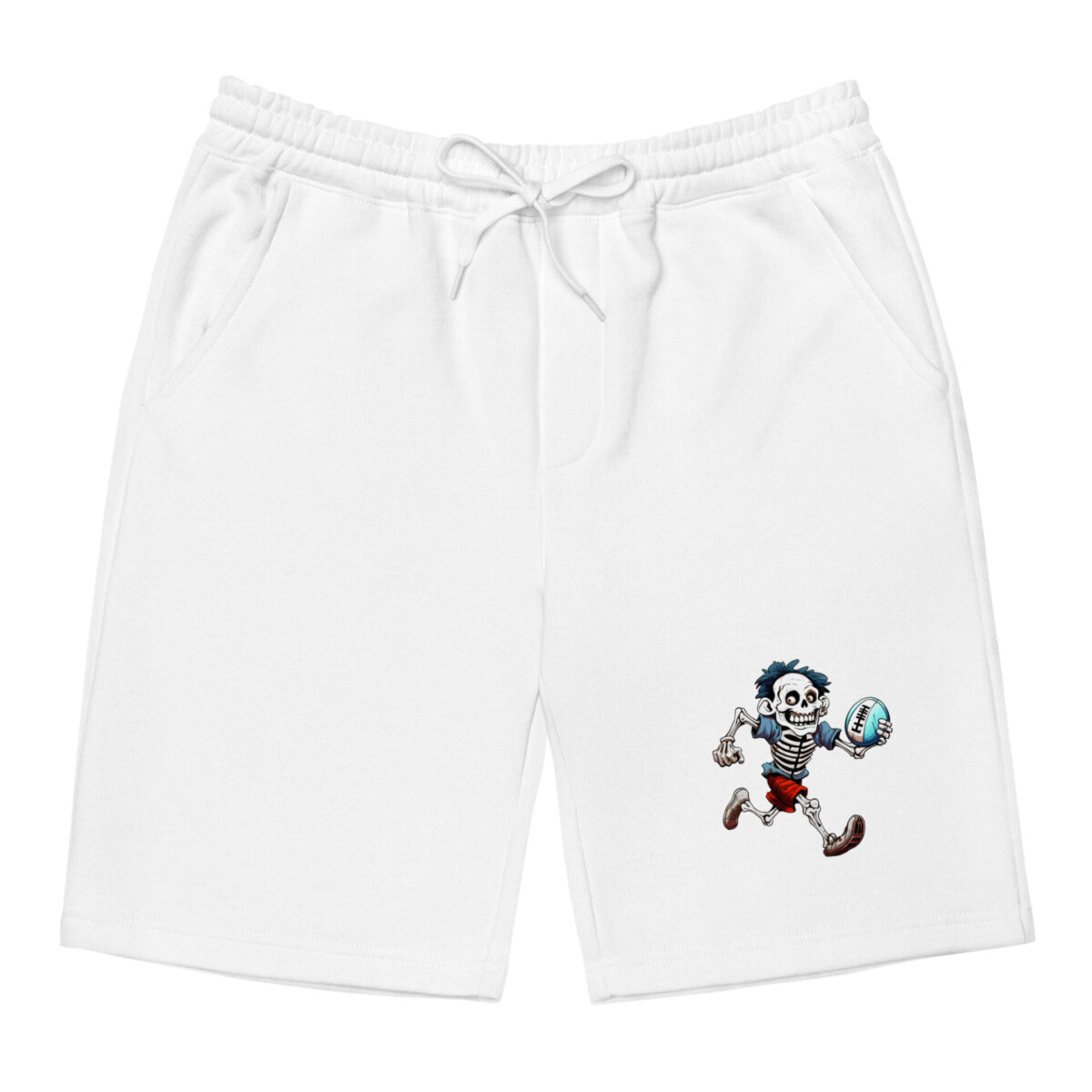 Rugby Skelett Fleece Shorts Weiss