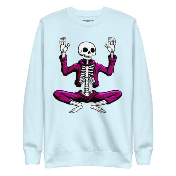 Skelett Yoga Frauen Pullover Sky Blue