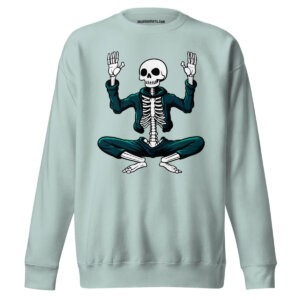 Skelett Yoga Maenner Pullover Agave