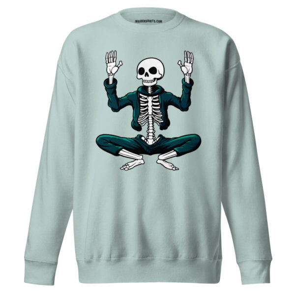 Skelett Yoga Maenner Pullover Agave