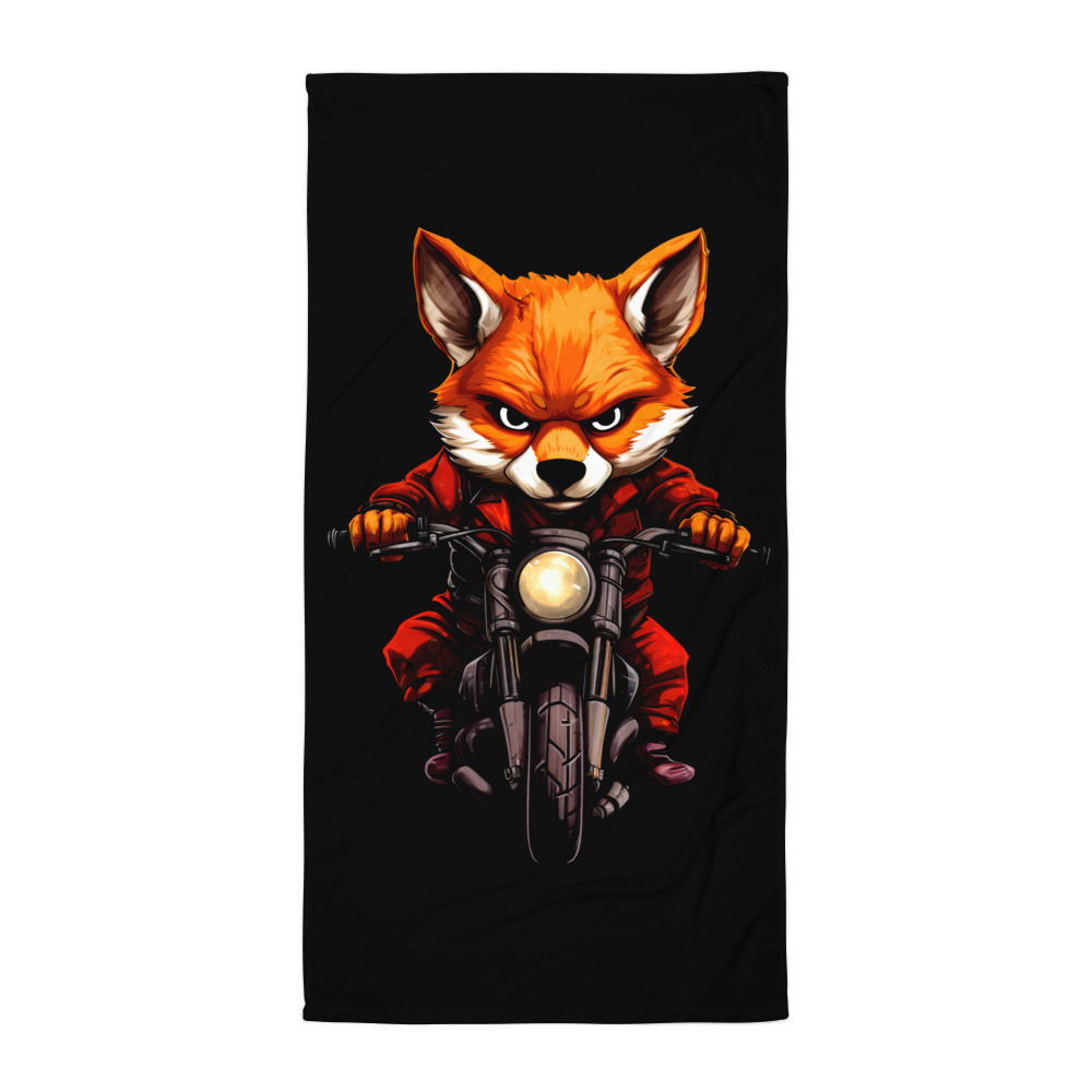 Motorrad Fuechse Badetuch