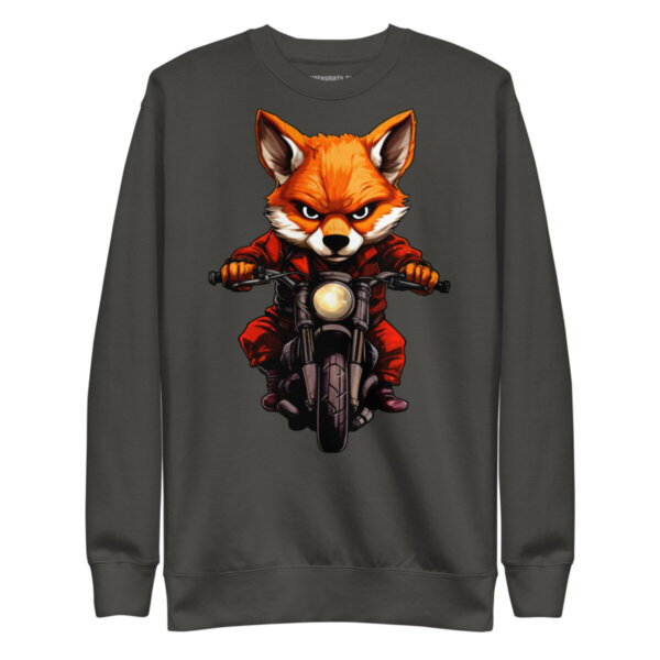 Motorrad Fuechse Frauen Pullover Vintage Schwarz