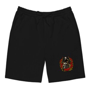 Motorrad Rosen Fleece Shorts Schwarz