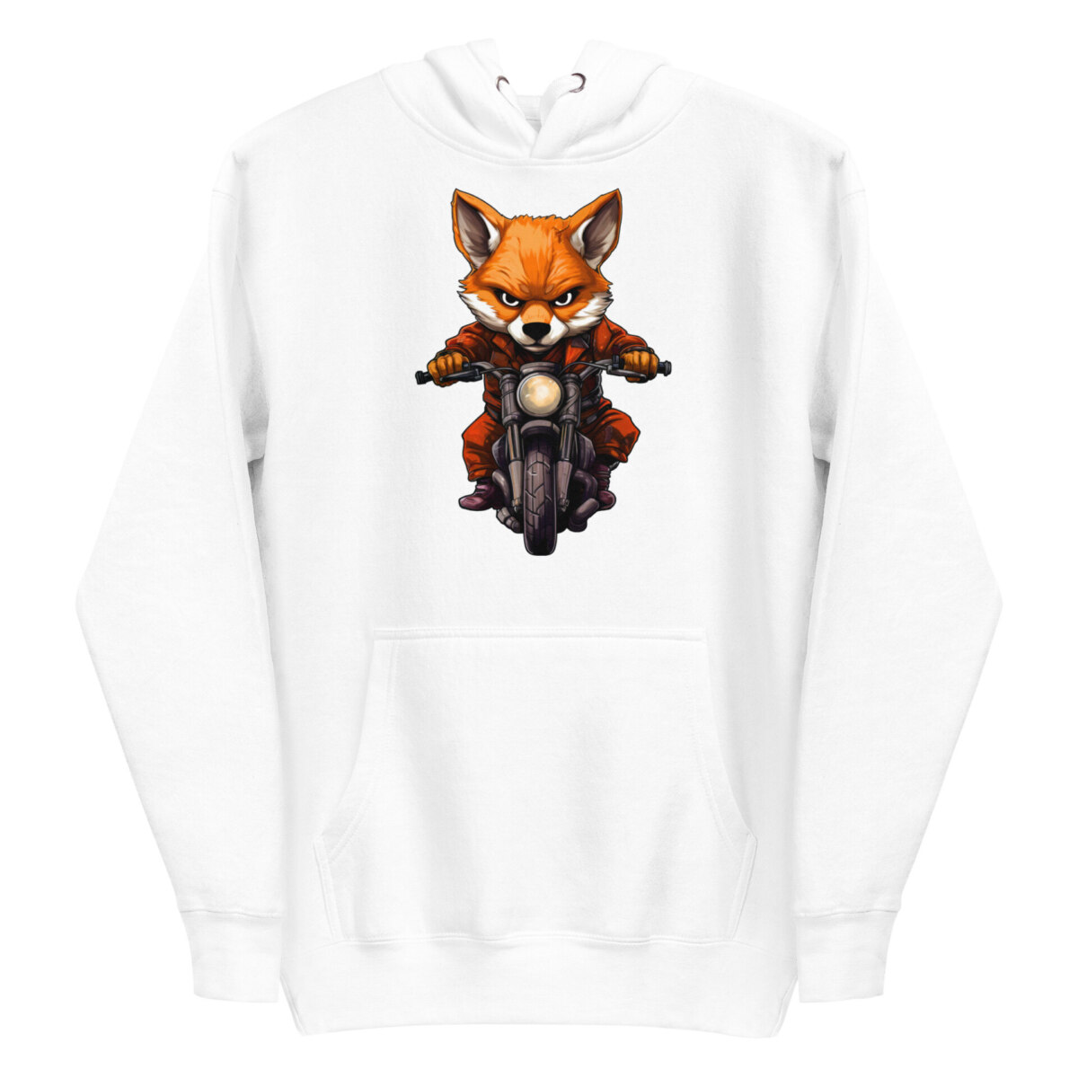 Road Fox Frauen Kapuzenpulli Weiss
