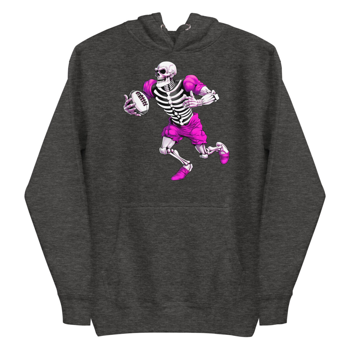 Rugby Skelett Frauen Kapuzenpulli Charcoal Heather