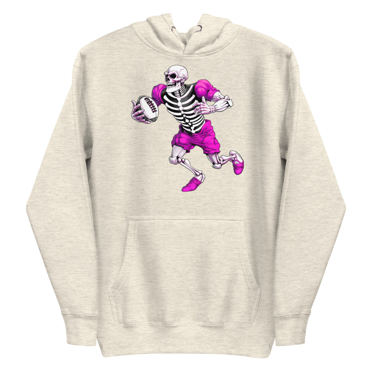 Rugby Skelett Frauen Kapuzenpulli Oatmeal Heather