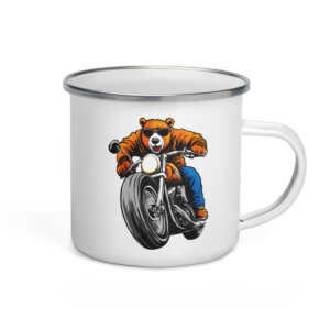 Baer Motorrad Camping Tasse Emaille