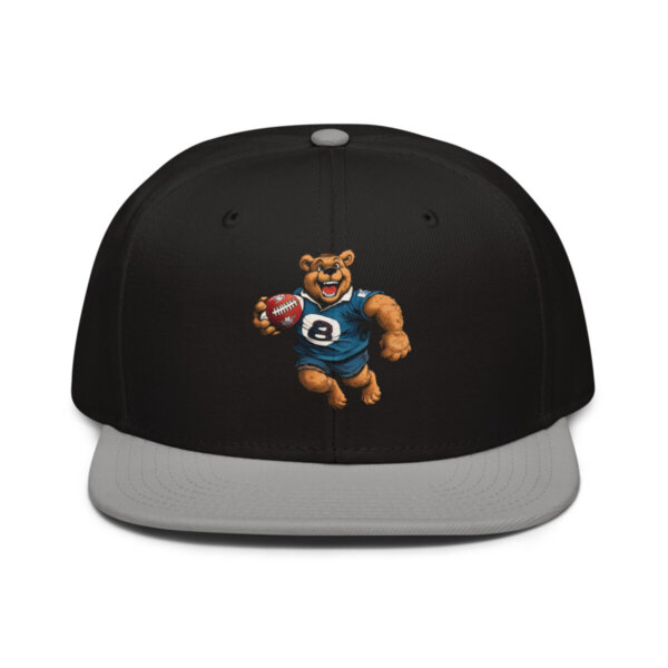 Baer Rugby Snapback Cap Grau Schwarz Schwarz