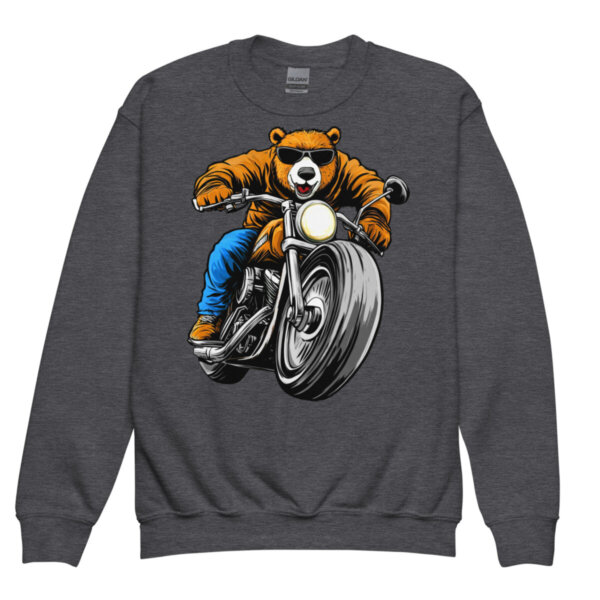 Baeren Motorrad Kinder Pullover Dunkles Heather