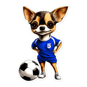 Chihuahua Fussball Aufkleber