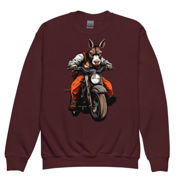 Esel Motorrad Kinder Pullover Kastanienbraun