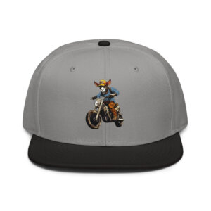 Esel Motorrad Snapback Cap Schwarz Grau Grau