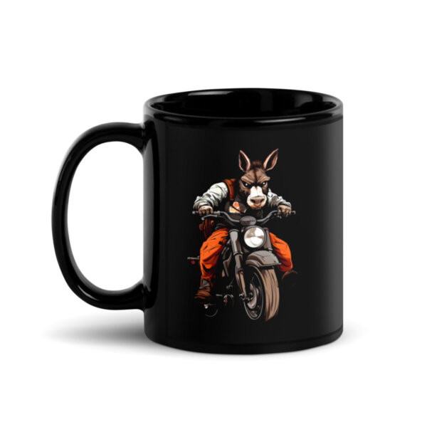 Esel Motorrad Tasse Schwarz