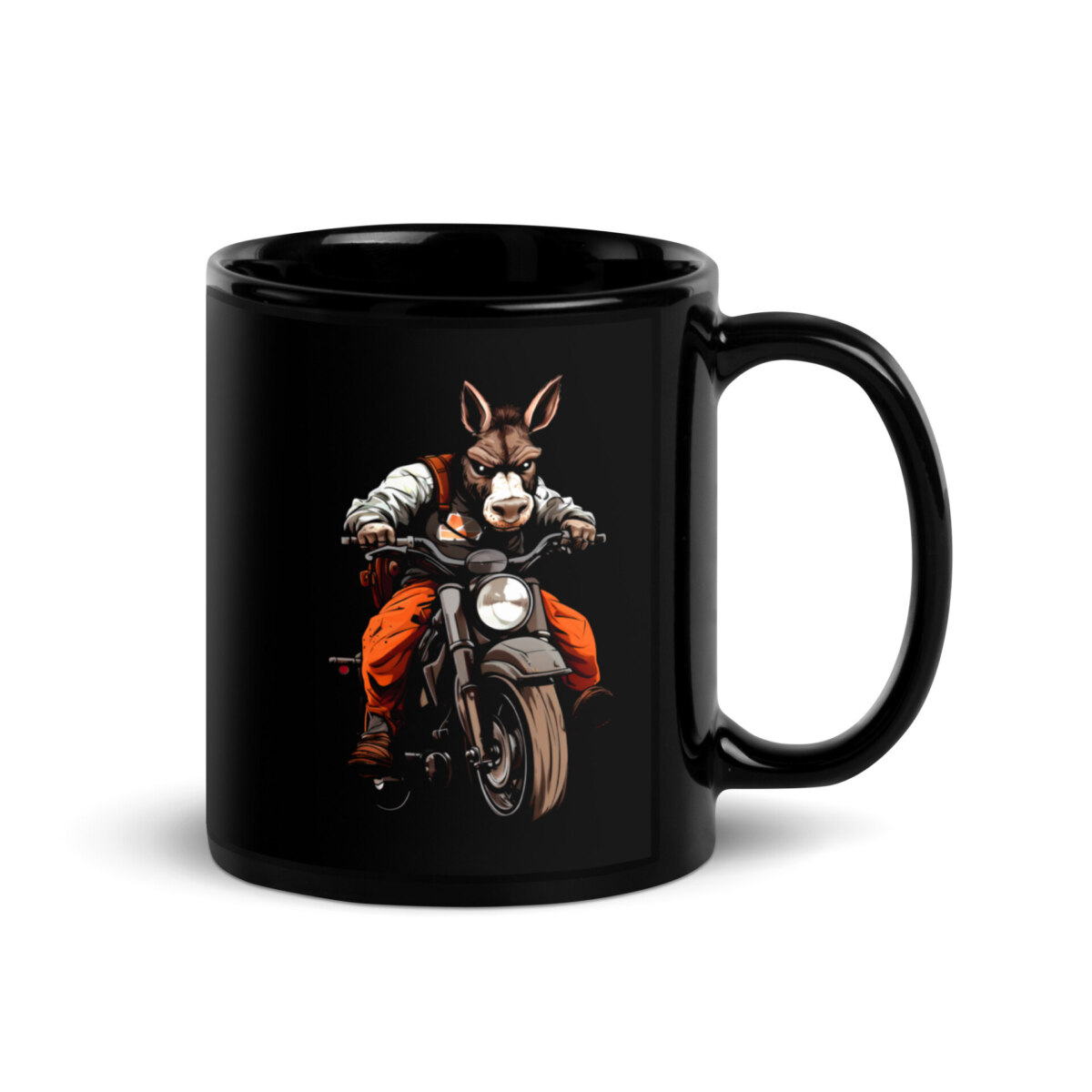 Esel Motorrad Tasse Schwarz