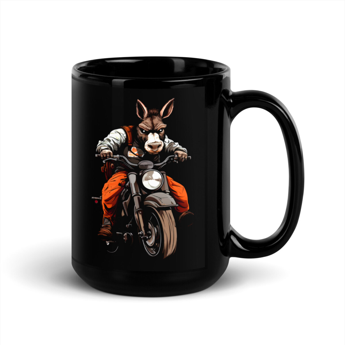 Esel Motorrad Tasse Schwarz