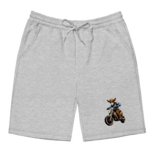 Esel Motorradfahrer Fleece Shorts Heather Grau